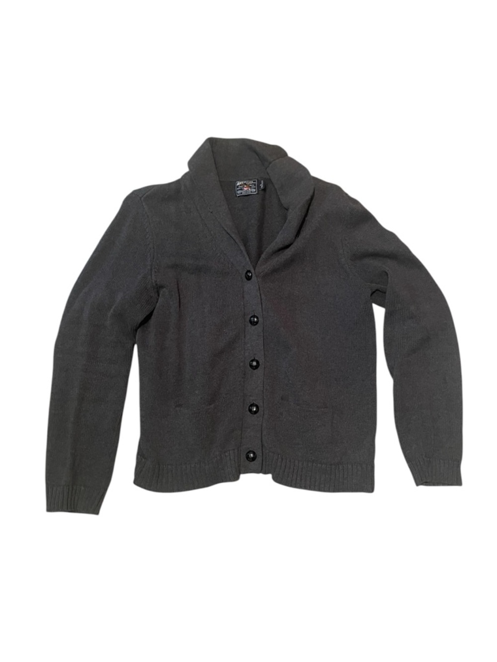American Living vintage Charcoal Knit button up Sweater women’s large